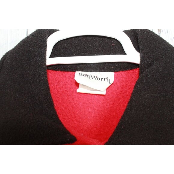 Bonworth Floral Embroidered Button Front Long Fleece Sweater XS Pet - Picture 5 of 9